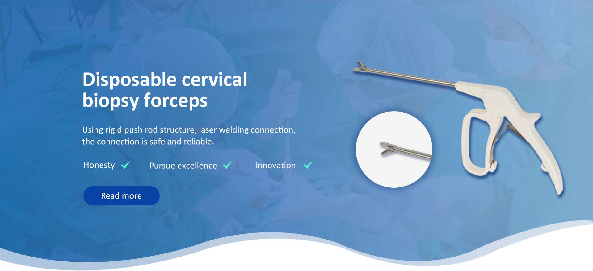 Disposable cervical  biopsy forceps